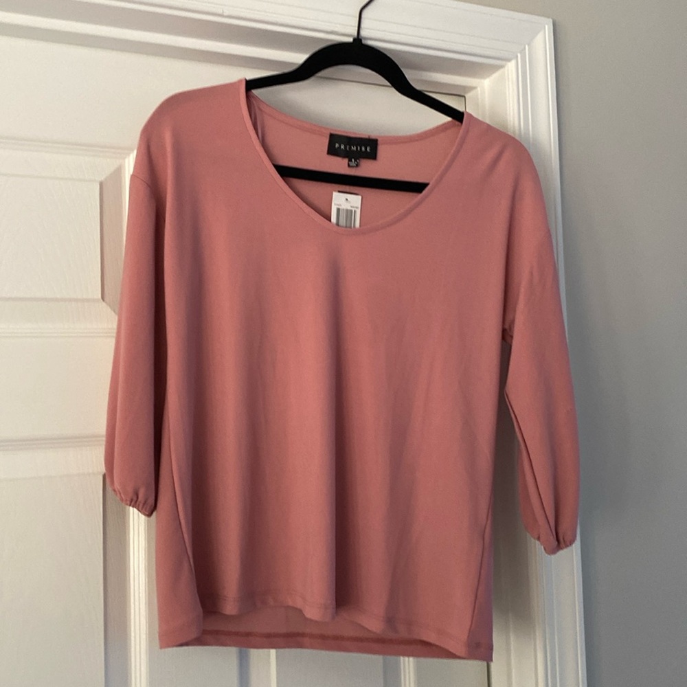 Pink Long Sleeve Blouse